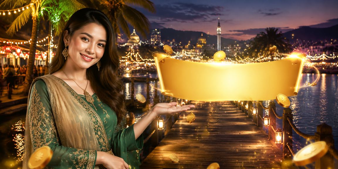 Malaysia live casino gaming atmosphere during Hari Raya celebrations with professional dealers